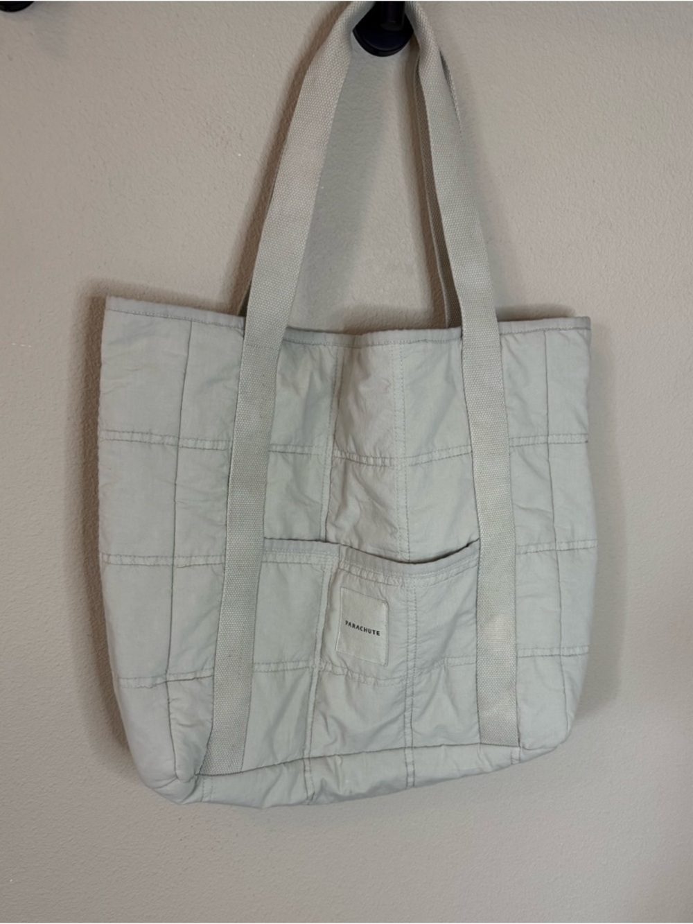Parachute Everyday Quilted Tote Sage Green Cotton Minimalist Bag